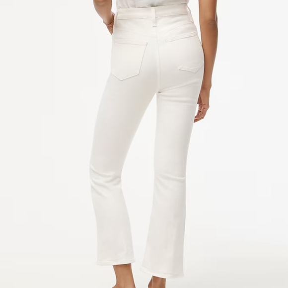 J.Crew NWOT flare crop high-rise white jean in signature stretch Size 32 - Picture 3 of 4